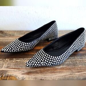 Zara Rhinestones Pump Flats